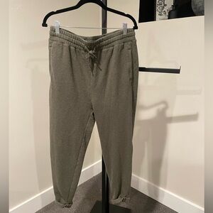 SWEATY BETTY NESTLED UP TAPER LEG TROUSER SWEATPANTS-MOUNTAIN GREEN